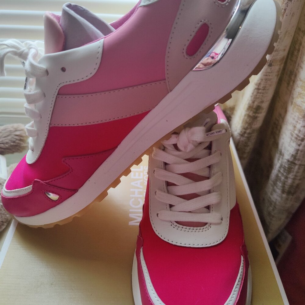 Michael Kors Monroe Trainers Leather pink - Picture 4 of 7